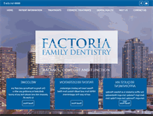 Tablet Screenshot of factoriafamilydentistry.com